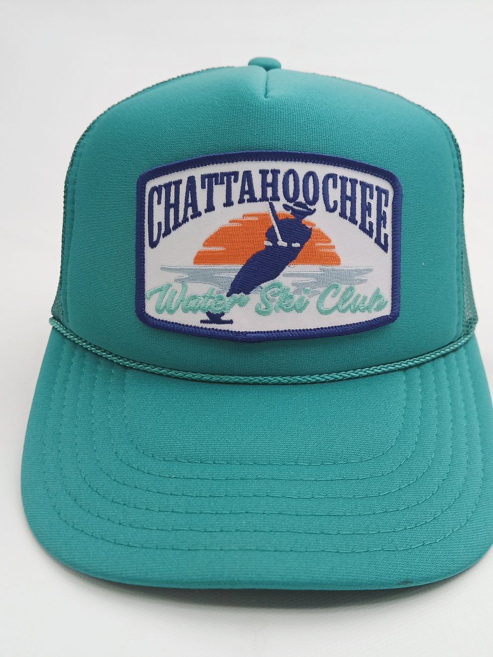 OTTO Teal Patch Trucker Hat with Water Ski Design